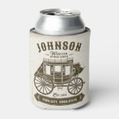 Personalisierter NAME Alte Western Stagecoach Befö Dosenkühler (Kanne Vorderseite)