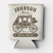 Personalisierter NAME Alte Western Stagecoach Befö Dosenkühler (Vorderseite)