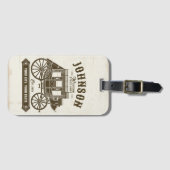 Personalisierter NAME Alte Western Stagecoach Befö Gepäckanhänger (Vorderseite (Horizontal))