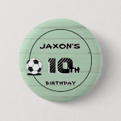 Personalisierter Name & Alter Fußball Pin-Abzeiche Button (Vorderseite)