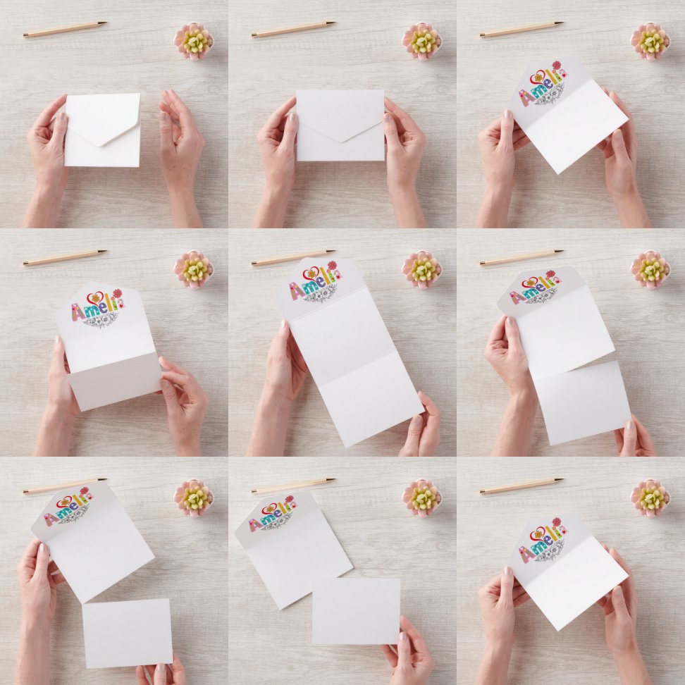 Personalisierter Name Amelia All In One Einladung