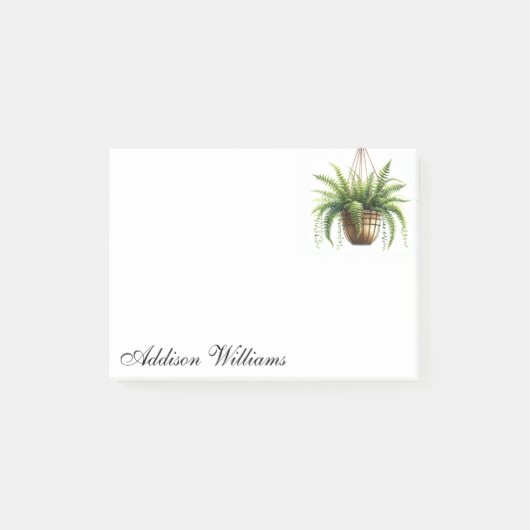 Personalisierter Name: Änderung der Fern-Pflanze Post-it Klebezettel (Vorderseite)