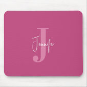 Personalisierter Name & Anfangsbezeichnung Moderne Mousepad (Vorne)