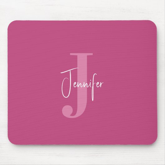 Personalisierter Name & Anfangsbezeichnung Moderne Mousepad (Vorne)