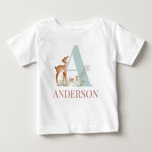 Personalisierter Name Anfangsbuchstabe A Baby T -  Baby T-shirt (Vorderseite)