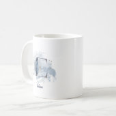Personalisierter Name Anfangsbuchstabe E Kaffeetasse (Vorderseite Links)