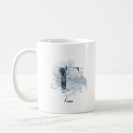 Personalisierter Name Anfangsbuchstabe F Kaffeetasse