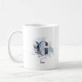 Personalisierter Name Anfangsbuchstabe G Kaffeetasse (Links)