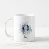 Personalisierter Name Anfangsbuchstabe P Kaffeetasse (Links)