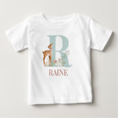 Personalisierter Name Anfangsbuchstabe R Baby T-shirt (Vorderseite)