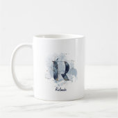 Personalisierter Name Anfangsbuchstabe R Kaffeetasse (Links)