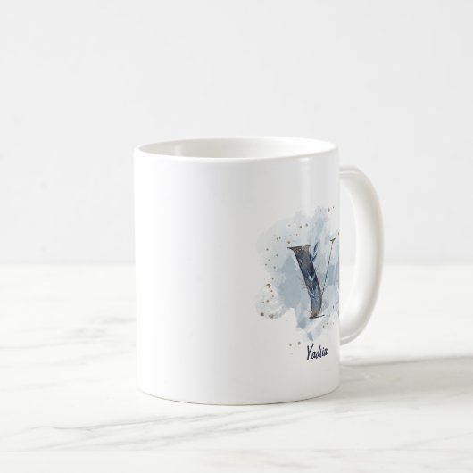 Personalisierter Name Anfangsbuchstabe Y Kaffeetasse (VorderseiteRechts)