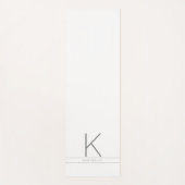 Personalisierter Name Anfangsweisweiß Yogamatte (Vorderseite)
