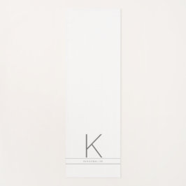 Personalisierter Name Anfangsweisweiß Yogamatte