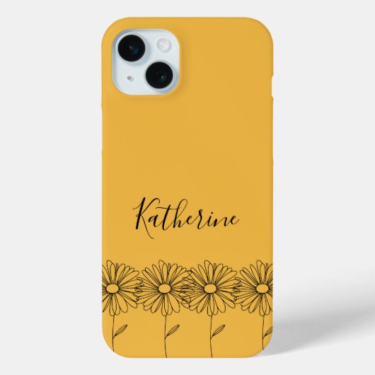 Personalisierter Name April daisy Birth Blume Case-Mate iPhone Hülle (Rückseite)