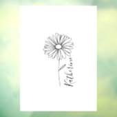 Personalisierter Name April daisy Birth Blume Fensteraufkleber (Blatt 3)