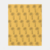 Personalisierter Name April daisy Birth Blume Fleecedecke (Vorderseite)