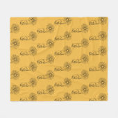 Personalisierter Name April daisy Birth Blume Fleecedecke (Vorderseite (Horizontal))