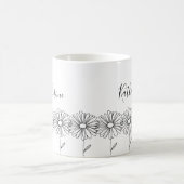 Personalisierter Name April daisy Birth Blume Kaffeetasse (Mittel)