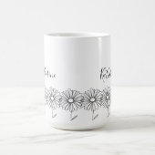 Personalisierter Name April daisy Birth Blume Kaffeetasse (Mittel)