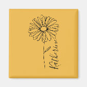 Personalisierter Name April daisy Birth Blume Magnet (Vorne)