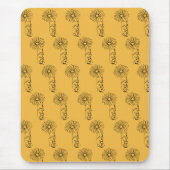 Personalisierter Name April daisy Birth Blume Mousepad (Vorne)