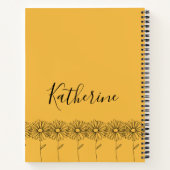 Personalisierter Name April daisy Birth Blume Notizblock (Rückseite)
