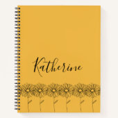 Personalisierter Name April daisy Birth Blume Notizblock (Vorderseite)