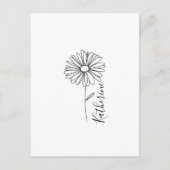 Personalisierter Name April daisy Birth Blume Postkarte (Vorderseite)