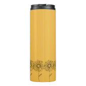 Personalisierter Name April daisy Birth Blume Thermosbecher (Rückseite)