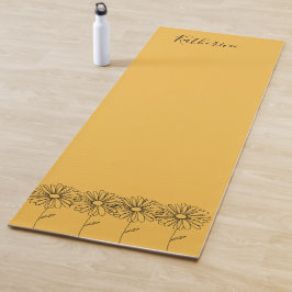 Personalisierter Name April daisy Birth Blume Yogamatte