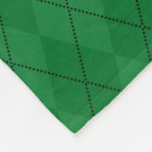 Personalisierter Name: armadillo grüne Raute Fleecedecke (Ecke)