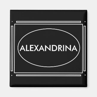 Personalisierter Name Art Deco Gift Magnet