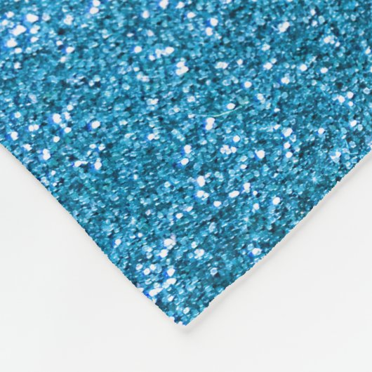 Personalisierter Name Astronaut Himmelsblau Glitze Fleecedecke (Ecke)