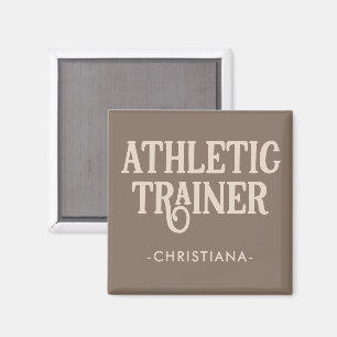 Personalisierter Name Athletiktrainer Magnet