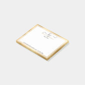 Personalisierter Name | Auf dem Schreibtisch der P Post-it Klebezettel (angewinkelt)