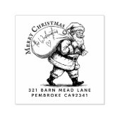 Personalisierter Name auf der Sack-Rücksendeadress Permastempel (Design)