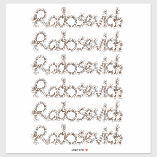 Personalisierter Name Aufkleber (Blatt)