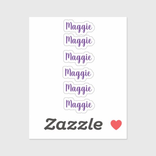 Personalisierter Name Aufkleber (Blatt)