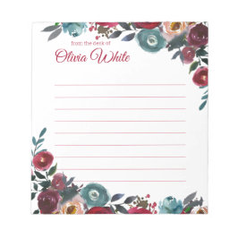 Personalisierter Name | Aus dem Schreibtisch des N Notizblock