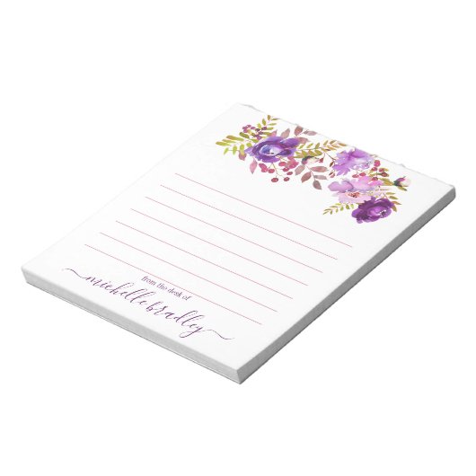 Personalisierter Name | Aus dem Schreibtisch des N Notizblock (Rotiert)