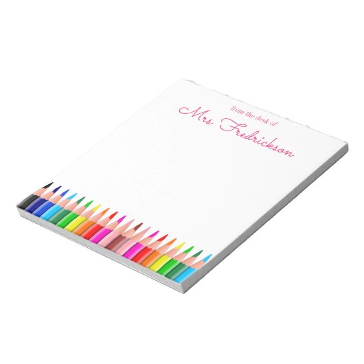 Personalisierter Name | Aus dem Schreibtisch des N Notizblock (Rotiert)