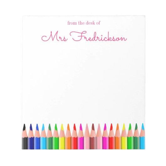 Personalisierter Name | Aus dem Schreibtisch des N Notizblock (Vorderseite)