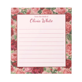 Personalisierter Name | Aus dem Schreibtisch des N Notizblock