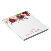 Personalisierter Name | Aus dem Schreibtisch des N Notizblock (angewinkelt)