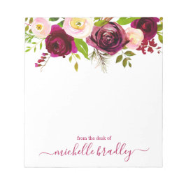 Personalisierter Name | Aus dem Schreibtisch des N Notizblock