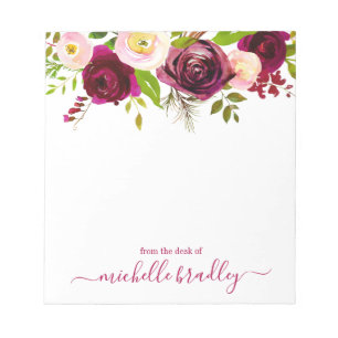 Personalisierter Name Aus dem Schreibtisch des N Notizblock