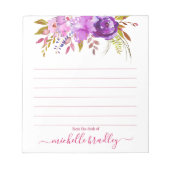 Personalisierter Name | Aus dem Schreibtisch des N Notizblock (Vorderseite)