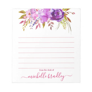 Personalisierter Name | Aus dem Schreibtisch des N Notizblock