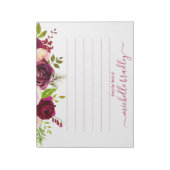 Personalisierter Name | Aus dem Schreibtisch des N Notizblock (Rotiert)